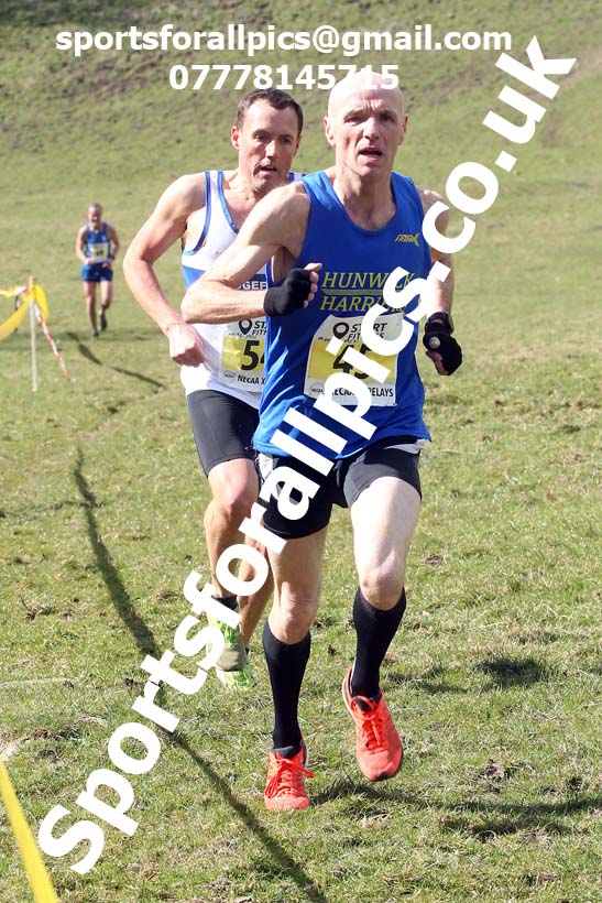 Masters men 2021 NECAA Cross Country Relays, Thornley Farm, Peterlee, Saturday, April 10th. Photo: David T. Hewitson/Sports for All Pics